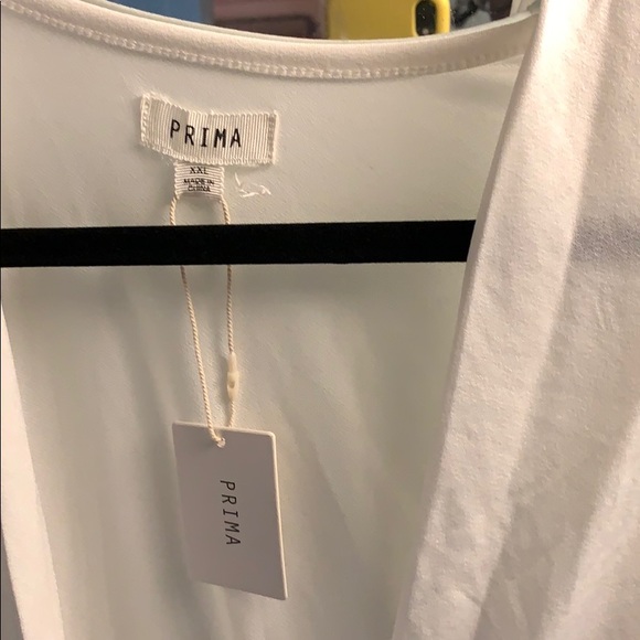 Prima White Surplice Bodysuit - Picture 4 of 5